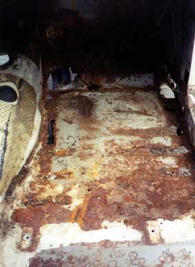 Rust holes through the floors